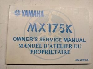 Yamaha Oem Owners Service Manual Maintenance Mx175K 3M2-28199-75 1982