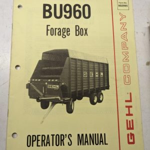 Gehl Operators Manual Maintenance Service Farm Shop Book Bu 960 Forage Box
