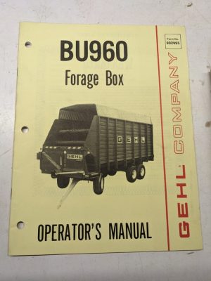 Gehl Operators Manual Maintenance Service Farm Shop Book Bu 960 Forage Box