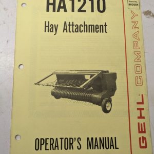 Gehl Operators Manual Maintenance Service Farm Shop Book Ha1210 Hay Attachment