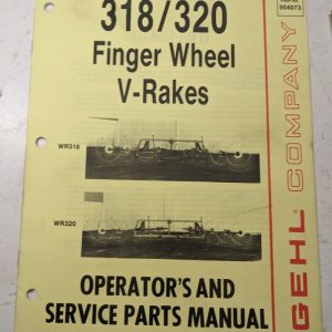 Gehl Operators Manual Maintenance Service Farm Shop Book 318 320 Finger V-Rake