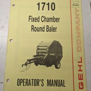 Gehl Operators Manual Maintenance Service Farm Shop Book 1710 Round Baler