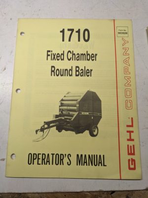 Gehl Operators Manual Maintenance Service Farm Shop Book 1710 Round Baler