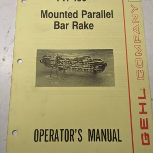 Gehl Operators Manual Maintenance Service Farm Shop Book Pr450 Bar Rake Parallel