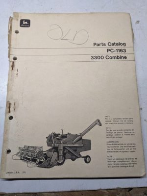 John Deere Jd Parts List Book Catalog Manual 3300 Combine Pc-1163 1971 Farm Shop