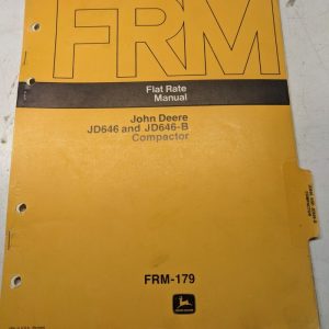 John Deere Jd Flat Rate Manual Shop Book Jd646 Jd646-B Compactor Frm-179