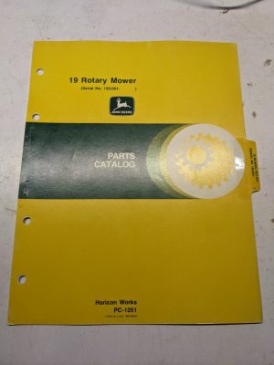 John Deere Jd Parts List Book Catalog Manual 19 Rotary Mower Pc-1215 Shop Farm