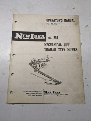 New Idea Opearator'S Manual Repair Parts List Book 251 Mower Trailer Hydraulic
