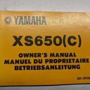Yamaha Oem Owners Manual Maintenance Xs650(C) 584-28199-81 1975