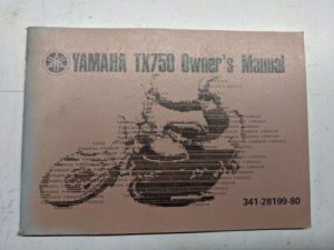 Yamaha Oem Owners Manual Maintenance Tx750 341-28199-80 1973