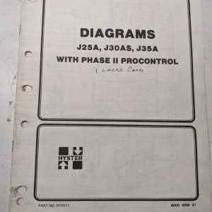 Hyster Electrical Wiring Diagrams J25A J30As J35A Phase Ii Control 910011 1980