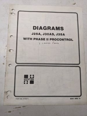Hyster Electrical Wiring Diagrams J25A J30As J35A Phase Ii Control 910011 1980