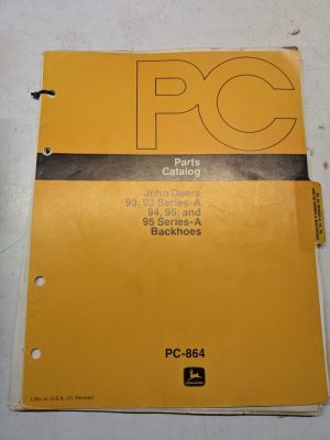 John Deere Jd Parts List Shop Book Manual Catalog 93 A 94 95 Backhoes Pc-864