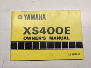 Yamaha Oem Owners Manual Maintenance Xs400E 2L0-28199-10 1977