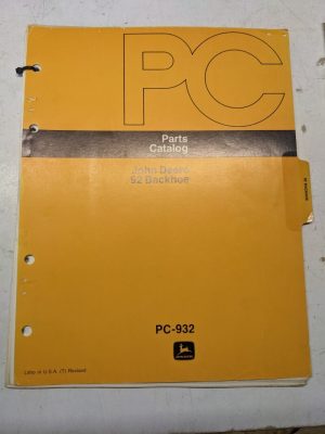 John Deere Jd Parts List Book Manual Catalog 92 Backhoe Pc-932