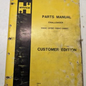 Hyster Parts List Book Manual Challenger H60C H70C H80C H90C 1975 599018