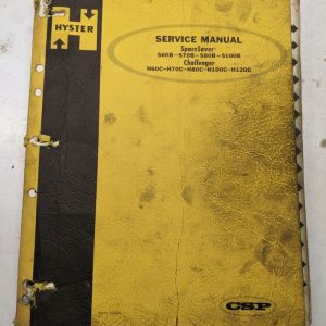 Hyster Service Repair Manual Spacesaver Challenger S H 60 70 80 100 120 B C 1972