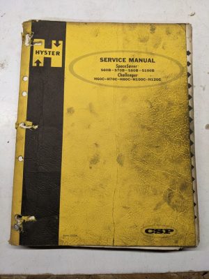 Hyster Service Repair Manual Spacesaver Challenger S H 60 70 80 100 120 B C 1972