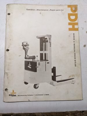 Big Joe Operation Maintenance Repair Parts List Manual Pdh 1078 Series