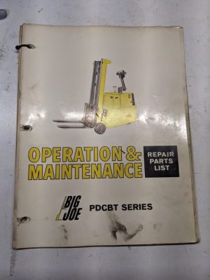 Big Joe Operation Maintenance Repair Parts List Manual Pdcbt Series Cb269