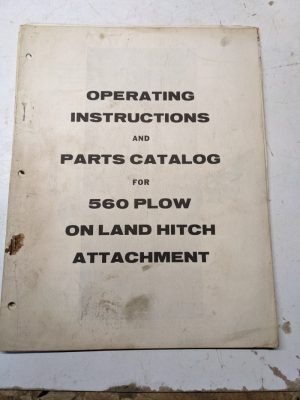 Operating Instructions Parts List Book Manual Catalog 560 Blow On Land Hitch