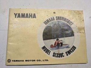 Yamaha Oem Owners Manual Maintenance Sl338C Sw433B Snowmobile 1971