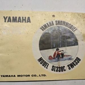 Yamaha Oem Owners Manual Maintenance Sl338C Sw433B Snowmobile 1971