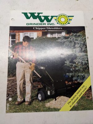 Ww Grinder Inc Chipper Shredder Sales Brochure 2 Page Pamphlet 1994