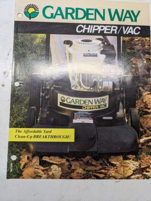 Garden Way Chipper Vac Sales Brochure 2 Page Pamphlet 1992 1901389
