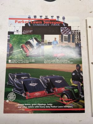 Parker Quality Products Sales Brochure Pamphlet Lawn Equipment Sweepers