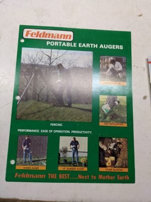 Feldman Sales Brochure Pamphlet Augers Aerator Turfvent Portable Earth