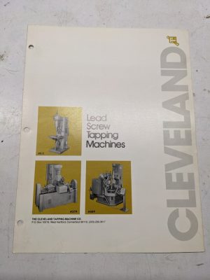 Cleveland Lead Screw Tapping Machines E-0 E-1 E-2 E-3U E-4U Sales Brochure