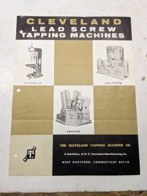 Cleveland Lead Screw Tapping Machines Standnard Pipe Special 1964