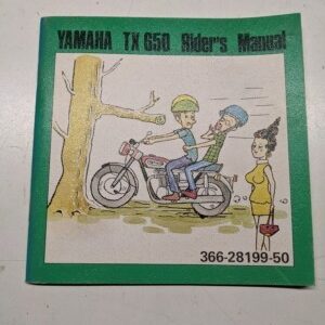 Yamaha Oem Riders Owners Manual Tx650 366-28199-50 1972 Operation Maintenance