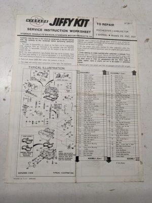 Jiffy Kit Service Instruction Carburetor Part View Rochester 2 Bl 2G 2Gc 2Gv