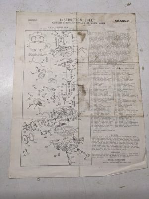 Jiffy Kit Service Instruction Carburetor Part View Rochester M4Mca M4Mea