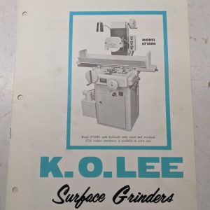 K O Lee Grinder Product Book Sales Brochure Catalog 1972 Surface S718Hg