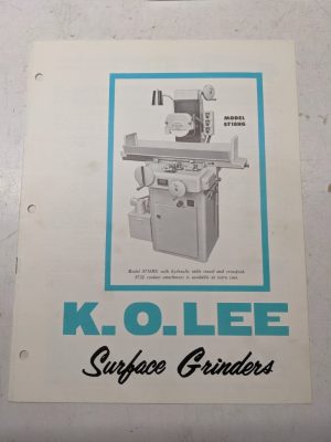 K O Lee Grinder Product Book Sales Brochure Catalog 1972 Surface S718Hg