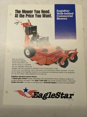 Eaglestar Outdoor Equipment Commercial Walkbehind Mowersales Brochure 1994