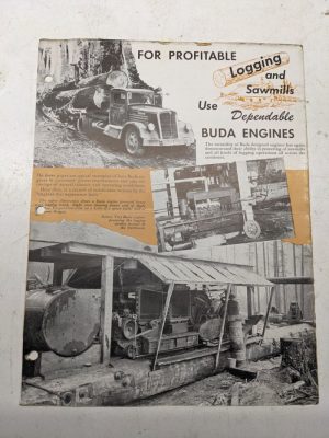 Buda Engines Sales Brochure Logs Lumber Logging Sawmills Sales 1946 Advertisment