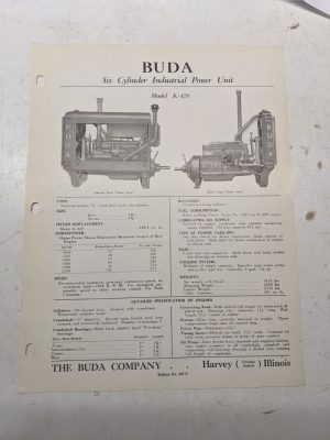 Buda Industrial Gasoline Power Unit Specifications Sales Engine K-428 807-H