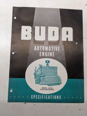 Buda Automotive Gasoline Engine Specifications Sales Engine Lo-525 1947