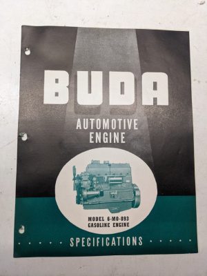 Buda Automotive Gasoline Engine Specifications Sales Engine 6-Mo-893 1947