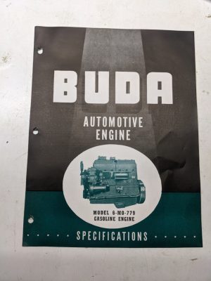Buda Automotive Gasoline Engine Specifications Sales Engine 6-Mo-779 1946