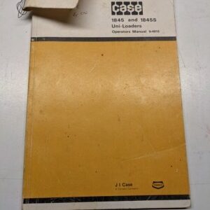 Case Operators Instruction Manual 1845 1845S Series Uni Loaders 9-4915
