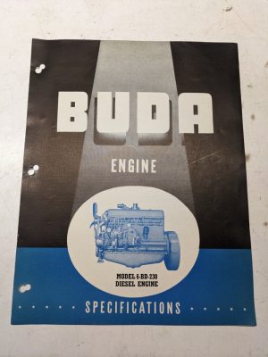 Buda Industrial Diesel Specifications Sales Engine 6-Bd-230 1947 Ad Dealer