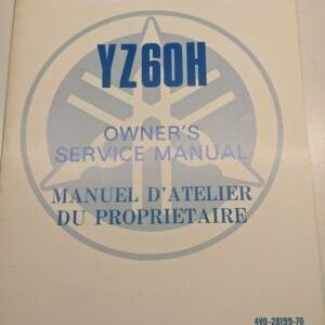 Original Yamaha Oem Owner Service Manual Shop Book 1981 Yz60(H) 4V0-28199-70