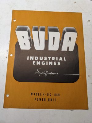 Buda Industrial Diesel Specifications Sales Engine 6-Dt-645 1948 Ad Power Unit