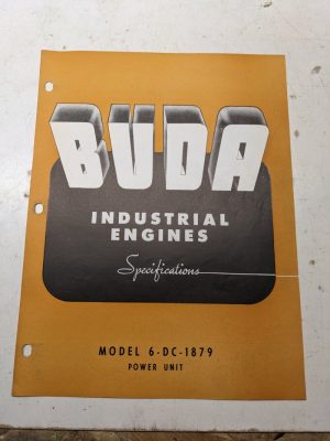 Buda Industrial Diesel Specifications Sales Engine 6-Dc-1879 1948 Ad 1289A