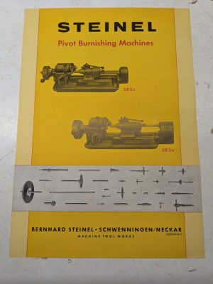 Steinel Sales Brochure Specifications Features 1953 Burnishing Machine Sr 2N 3N